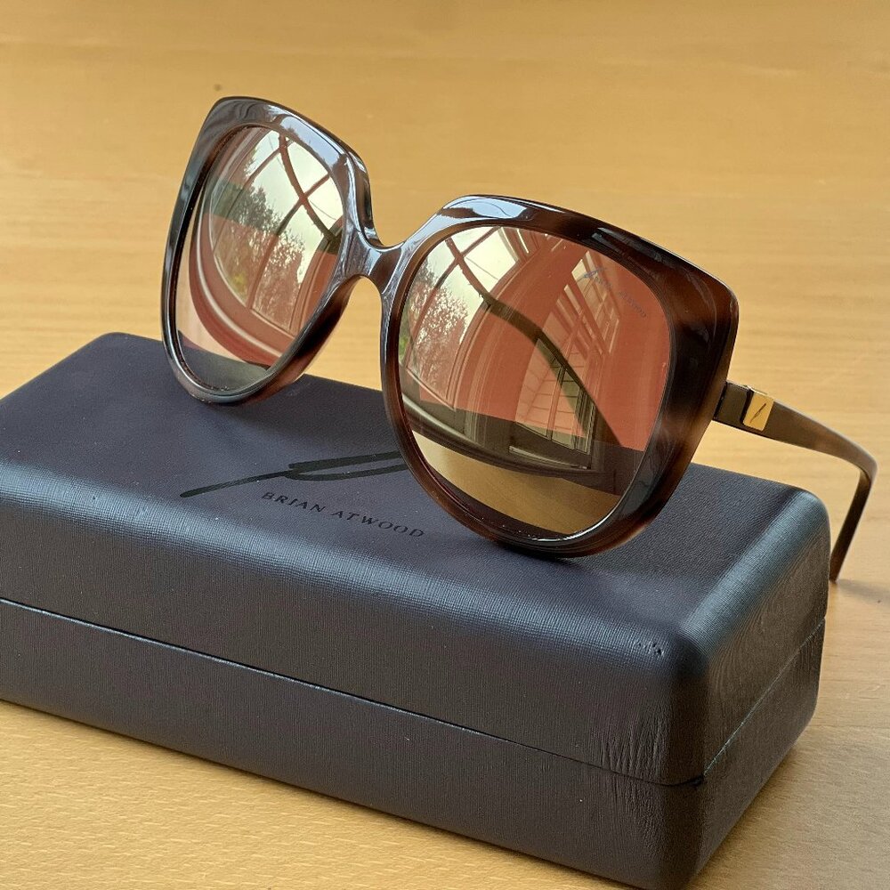 Brian Atwood oversized brown sunglasses
